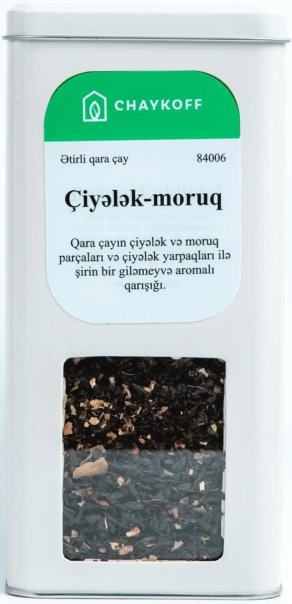 Çiyələk - Moruq ətirli qara çay (100 qr)